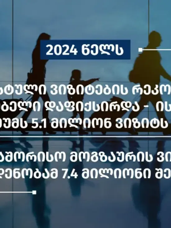 Рекордное количество туристических визитов в Грузии достигло исторического максимума в 5,1 миллиона в 2024 году